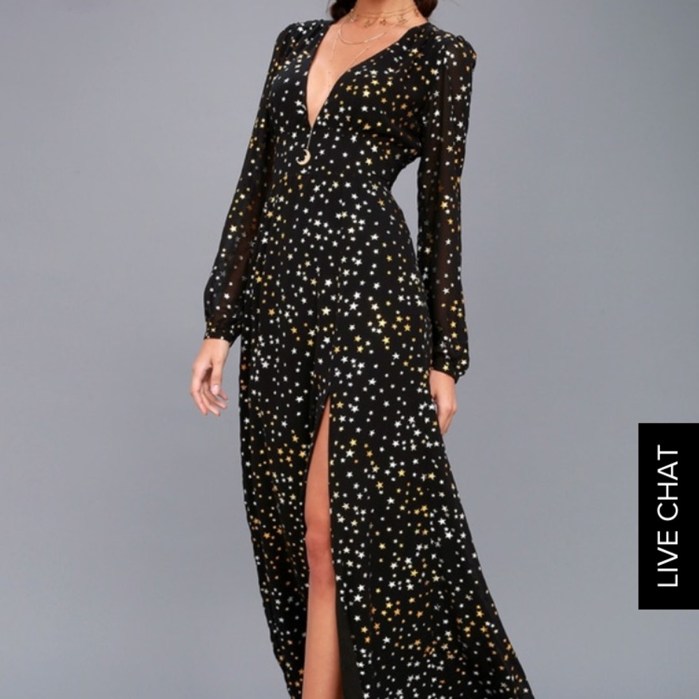 “Sparks Fly” Long sleeve maxi dress